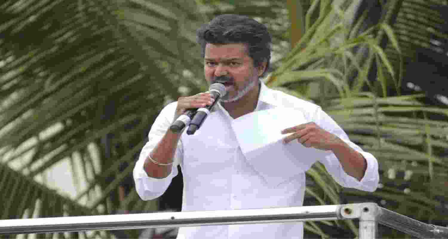 Tamilaga Vettri Kazhagam party chief Vijay.