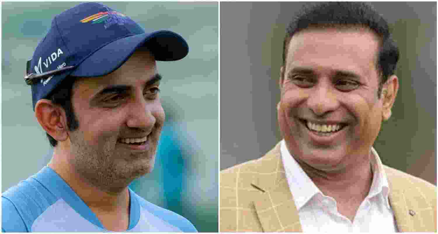 Former Indian cricketers Gautam Gambhir and VVS Laxman.