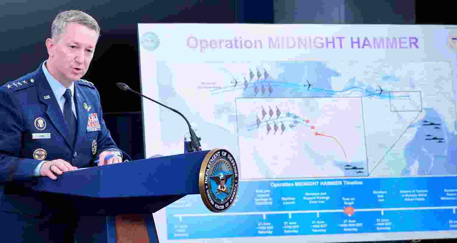 Joint Chiefs Chairman Gen. Dan Caine speaks during a news conference at the Pentagon in Washington, Sunday. Joint Chiefs Chairman Gen. Dan Caine speaks during a news conference at the Pentagon in Washington, Sunday.