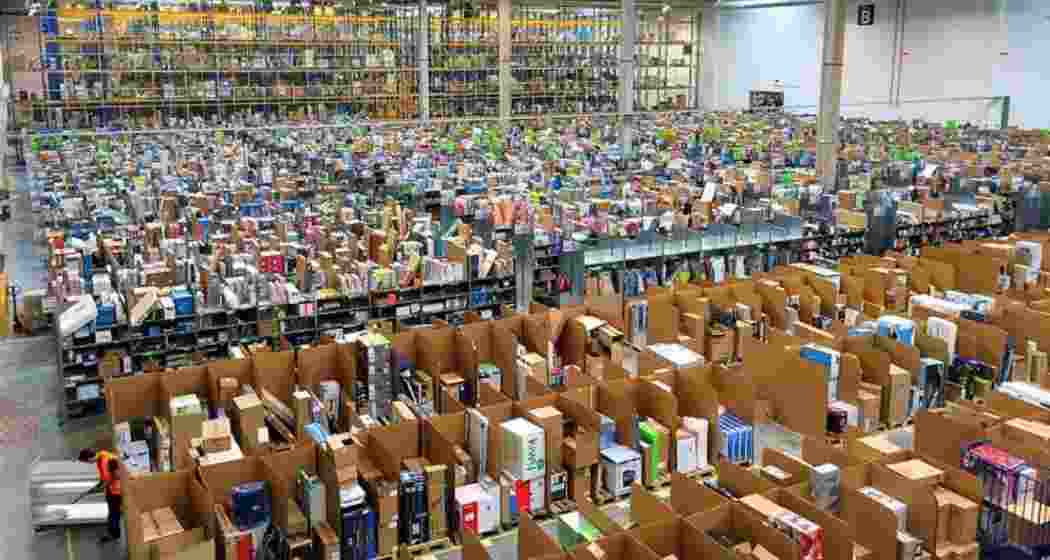An Amazon warehouse. Representative image.