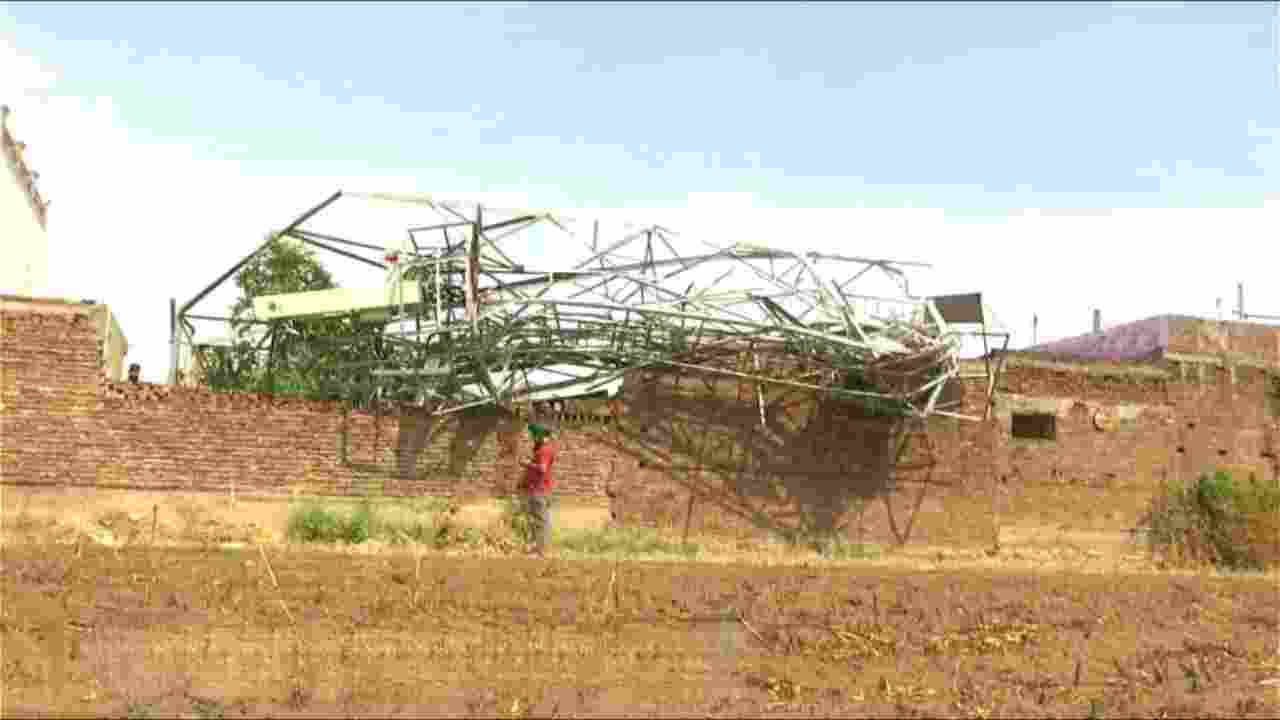BSNL tower falls on house, family escapes unhurt in Samba