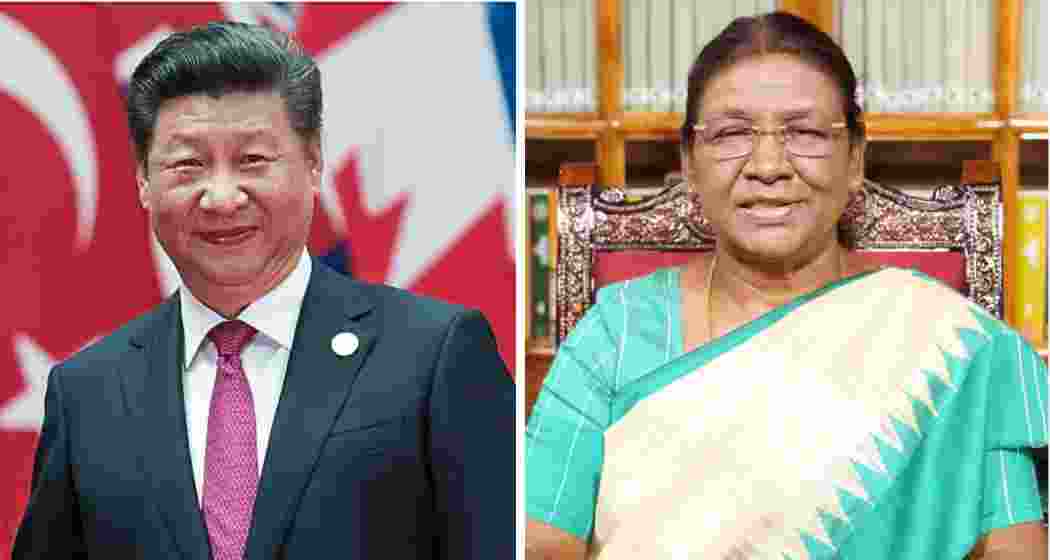 Presidents Xi Jinping (L) and Droupadi Murmu.