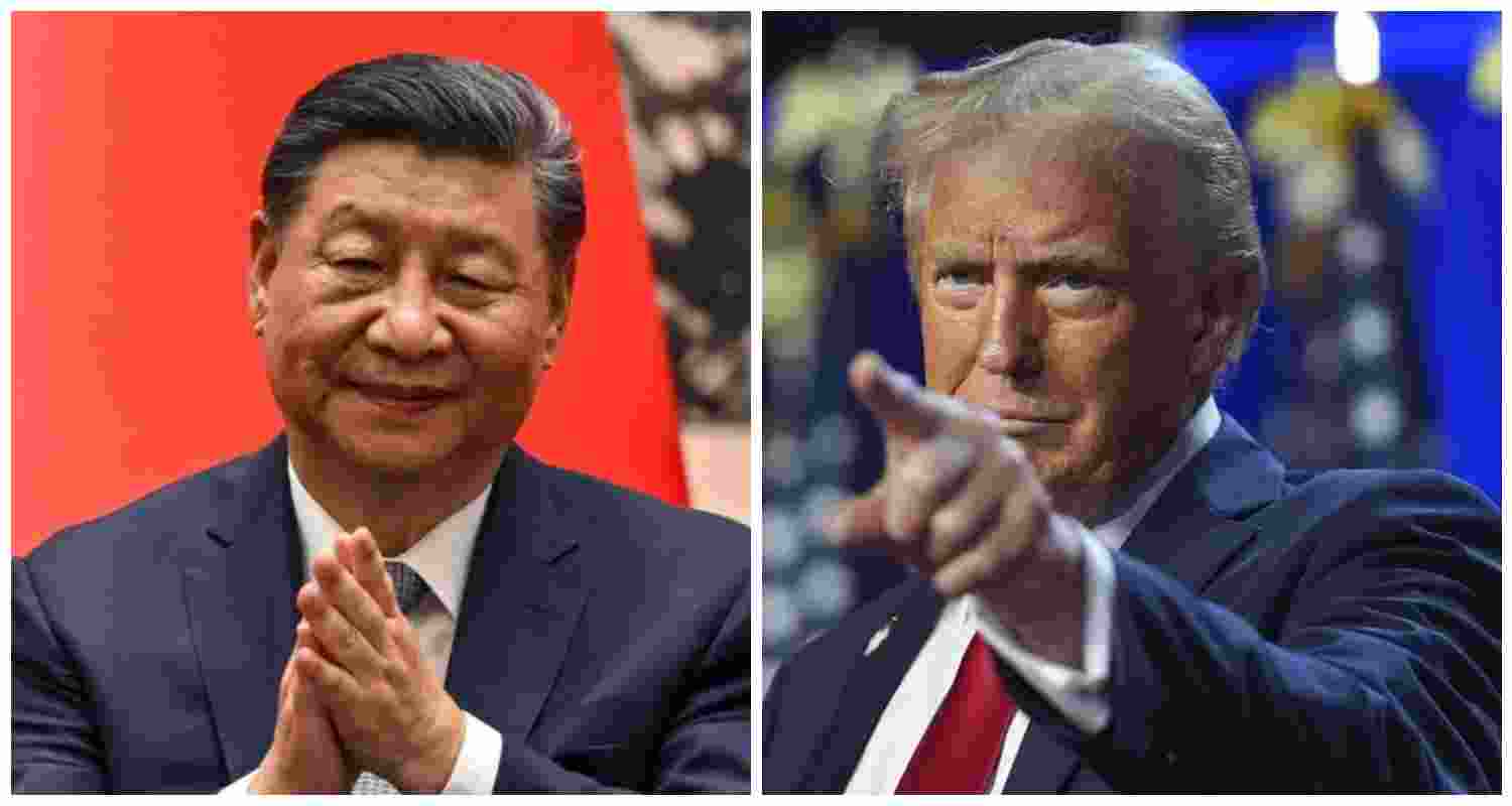 President of the People's Republic of China, Xi Jinping, and United States of America President Donald Trump. File photos.