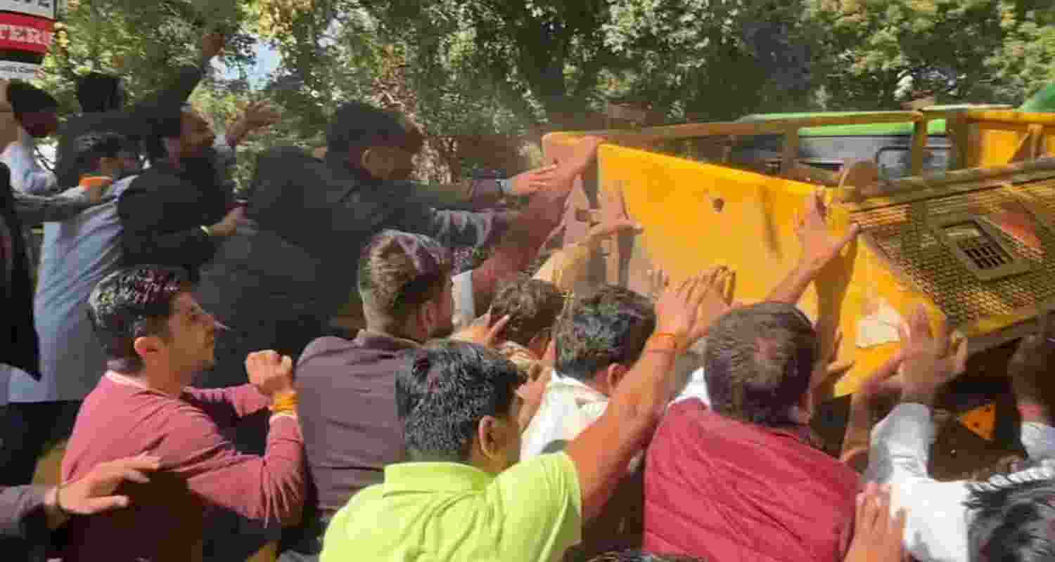 Indian Youth Congress protests 'anti-youth' budget