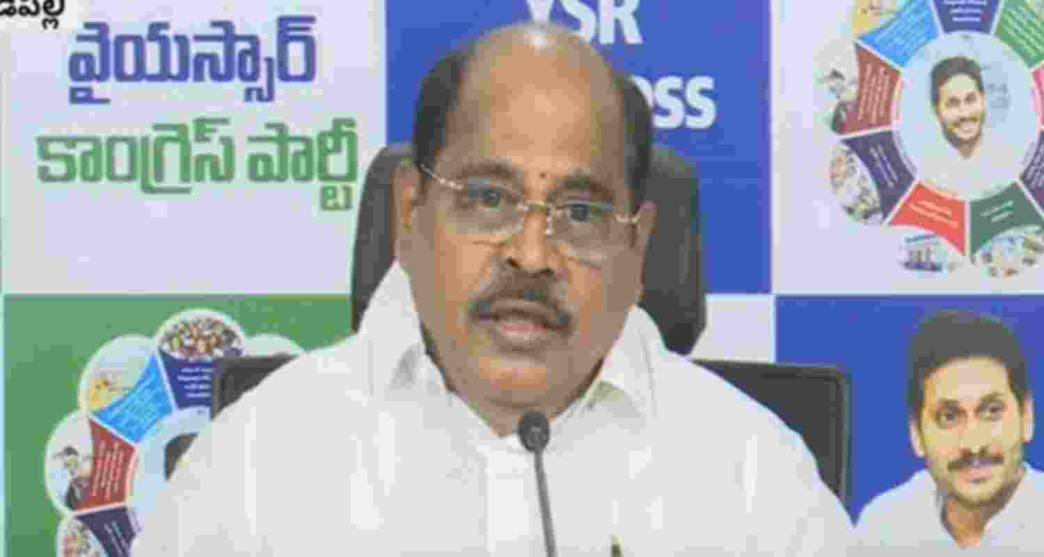 YSRCP employees' wing state president N Chandrasekhar Reddy. YSRCP employees' wing state president N Chandrasekhar Reddy.