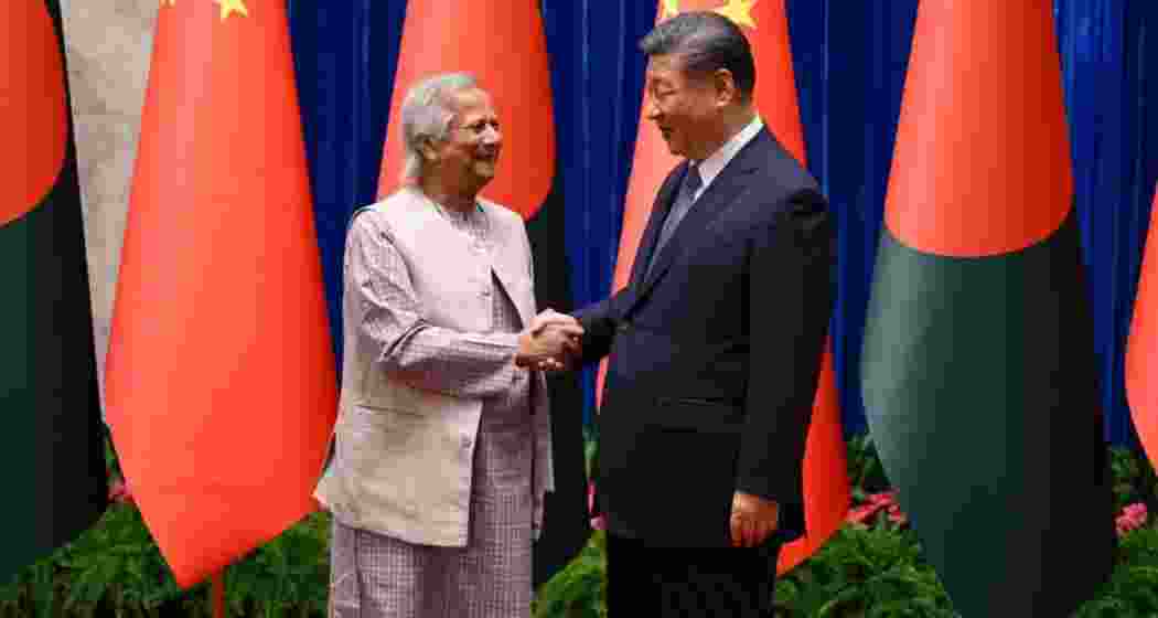 Bangladesh’s Chief Adviser Muhammad Yunus with Chinese President Xi Jinping in China during his recent visit.