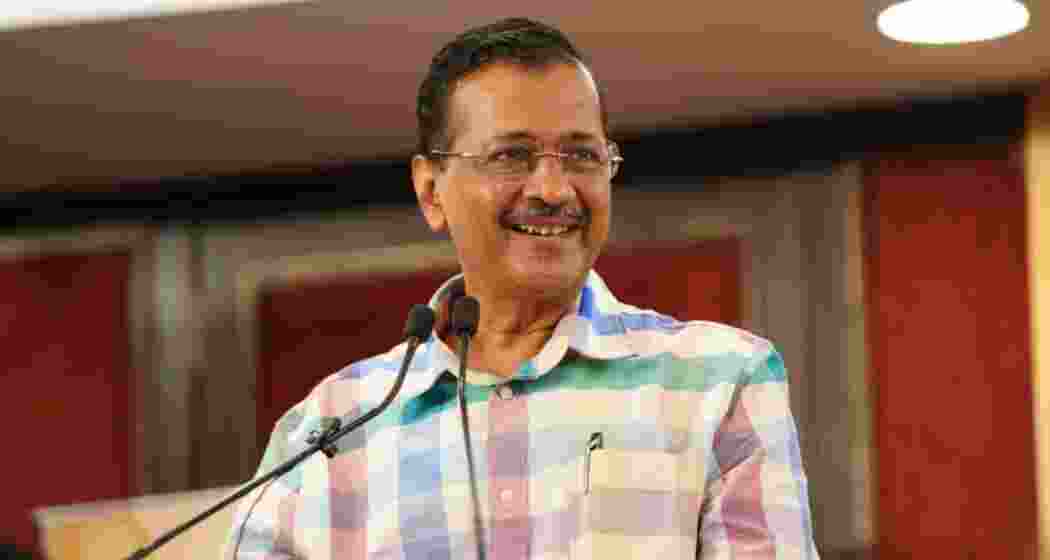 AAP national convener Arvind Kejriwal addressing a gathering in Goa.  