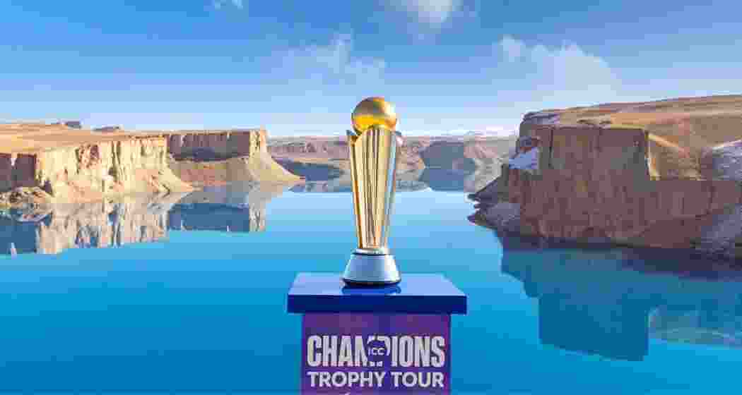The Chanpion's Trophy replica during its tour in Afghanistan,