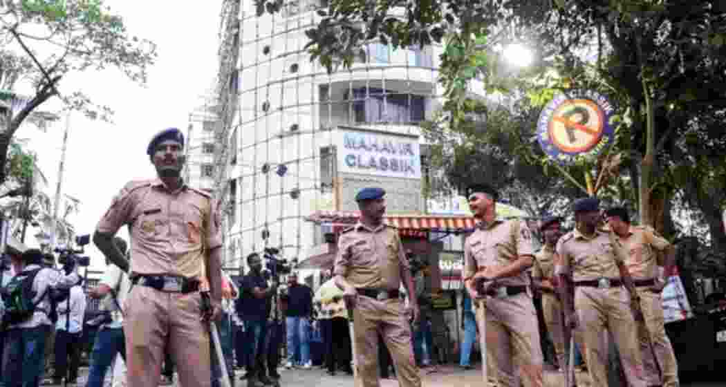 Police deployed outside the RA studio at Powai, where a man, identified as Rohit Arya, held several children hostage. He was later shot during the rescue operation, in Mumbai on Thursday. 