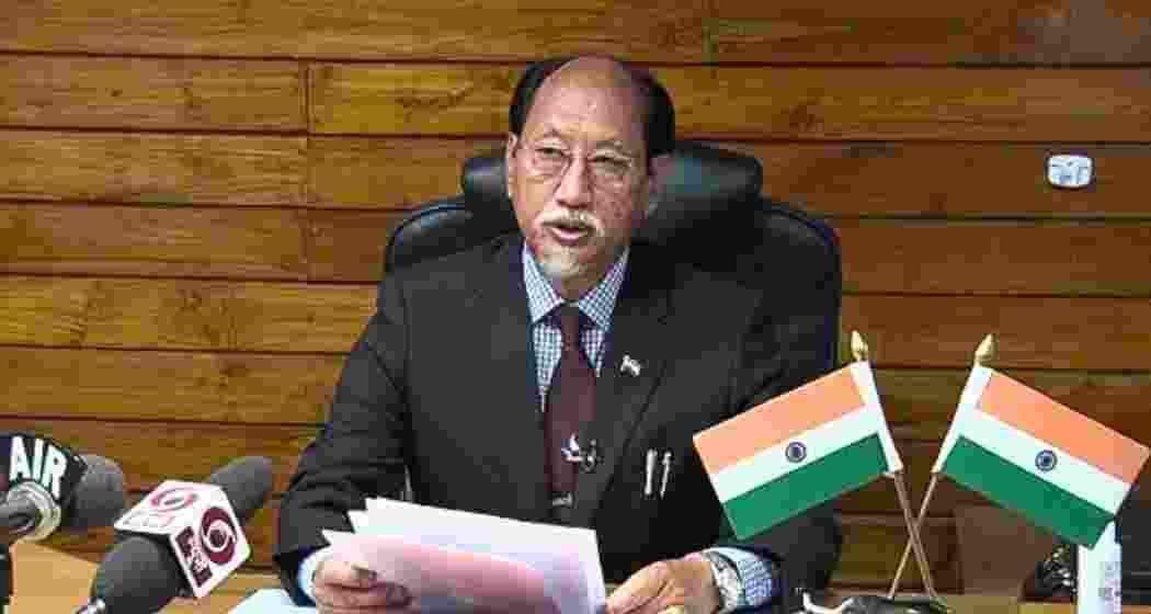 Nagaland Chief Minister Neiphiu Rio addresses the media in Kohima, Nagaland. (Image: PTI) Nagaland Chief Minister Neiphiu Rio addresses the media in Kohima, Nagaland. (Image: PTI)