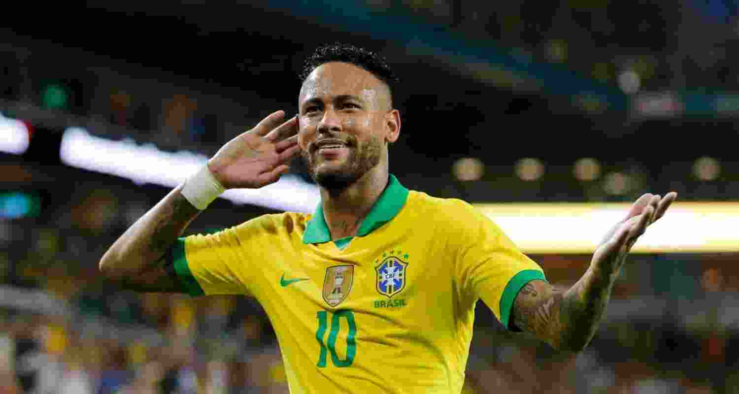 Neymar Jr during an international match. Image via Olympics.com