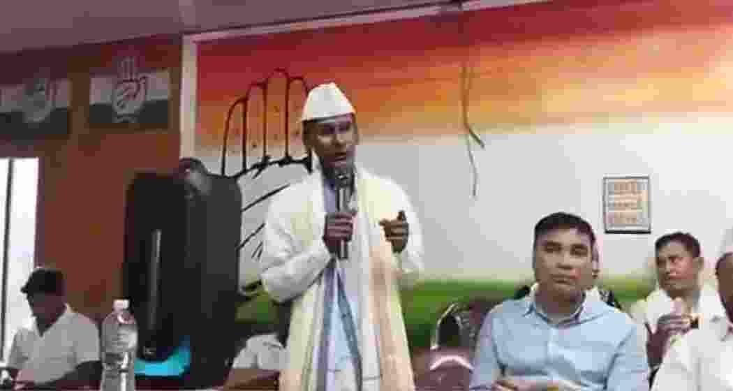 The Congress leader sings Bangladesh’s national anthem at a Seva Dal meeting in Assam, triggering a political row and prompting a government probe.