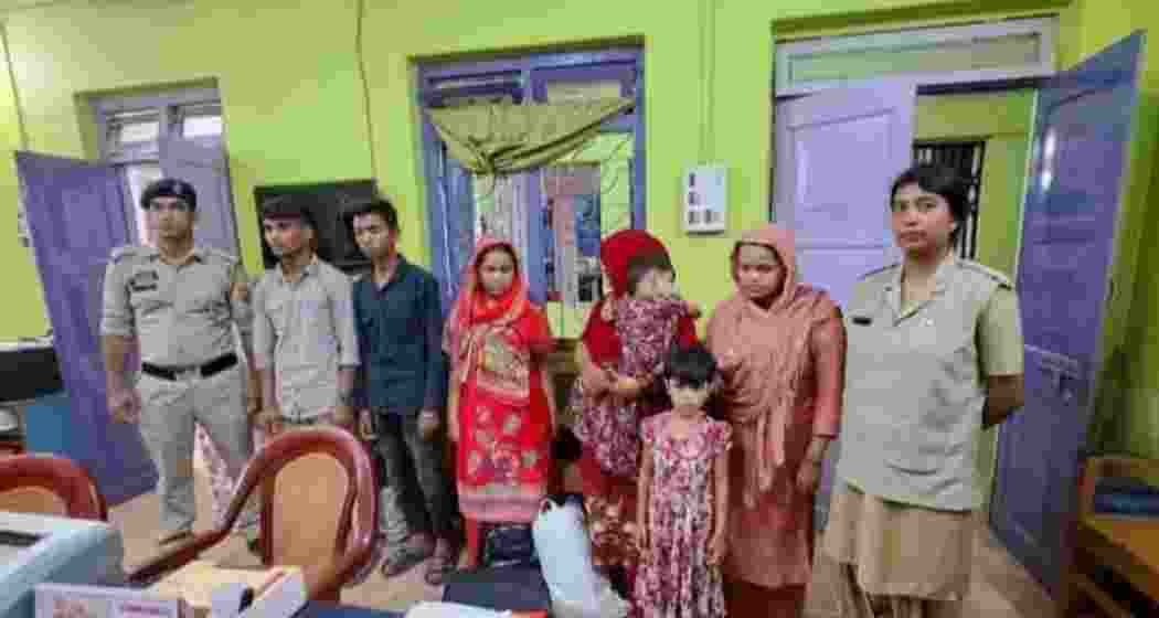 The detained Rohingyas who were on their way to Hyderabad.