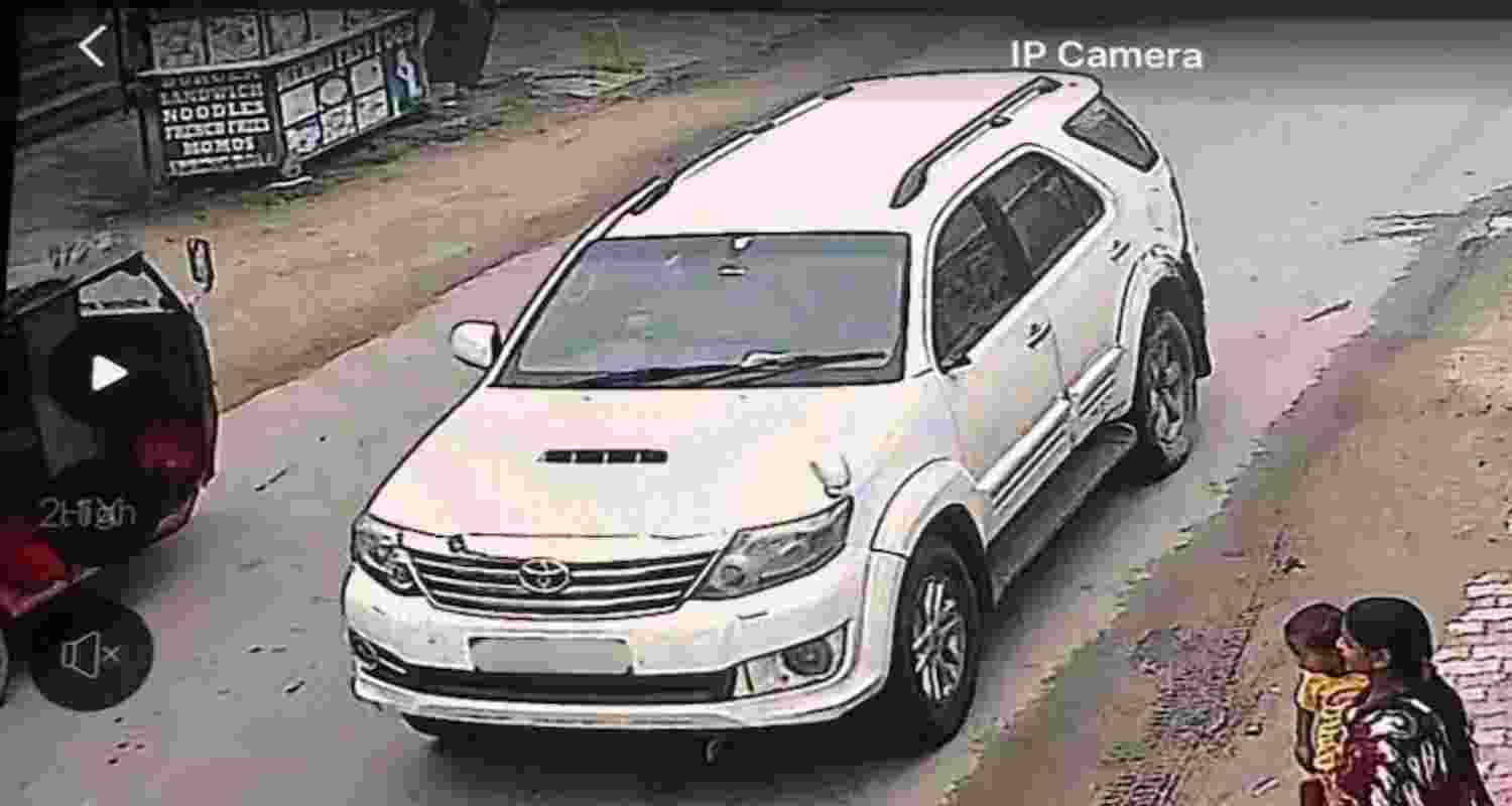 The Fortuner in question in the CCTV footage.