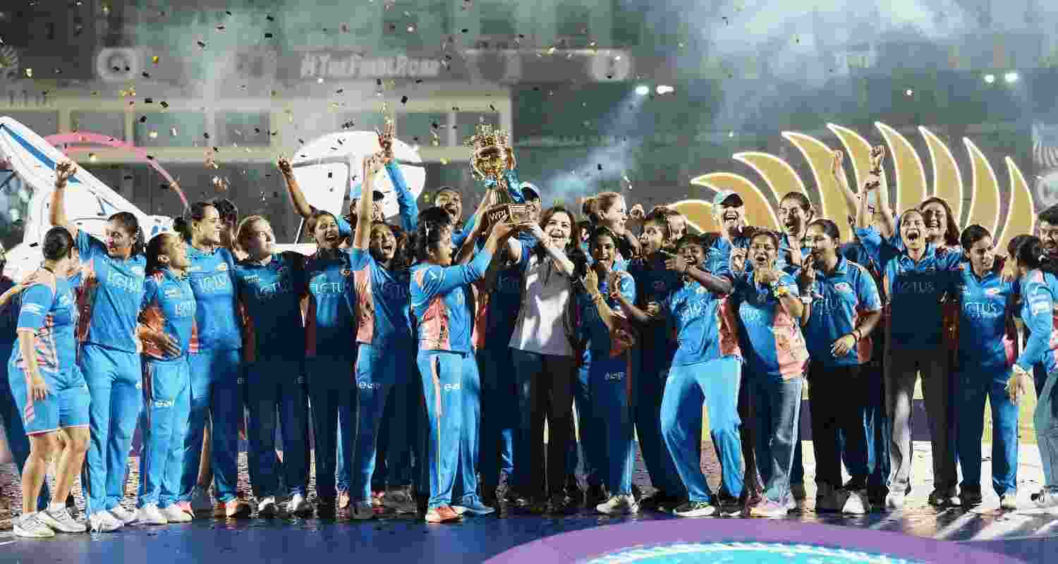 WPL 2025: Mumbai Indians win the title, beat DC by 8 runs. Image WPL X.
