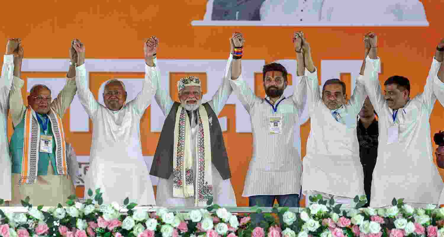 NDA leaders to launch Bihar poll manifesto on Oct 31. NDA leaders to launch Bihar poll manifesto on Oct 31.