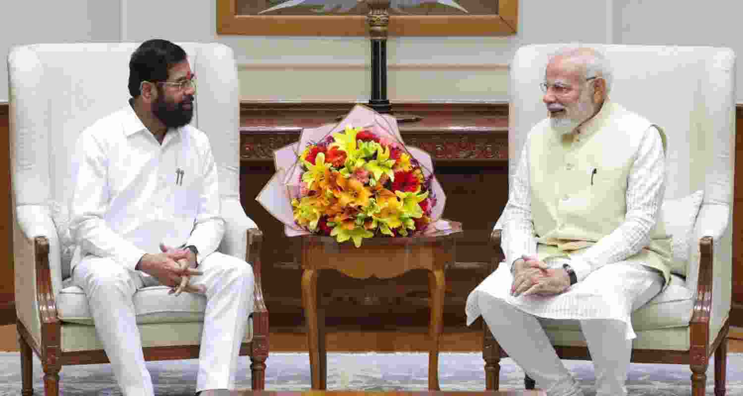 Maharashtra Dy CM Eknath Shinde meets PM Modi, discusses key state issues; Shiv Sena MPs also interact with the prime minister.