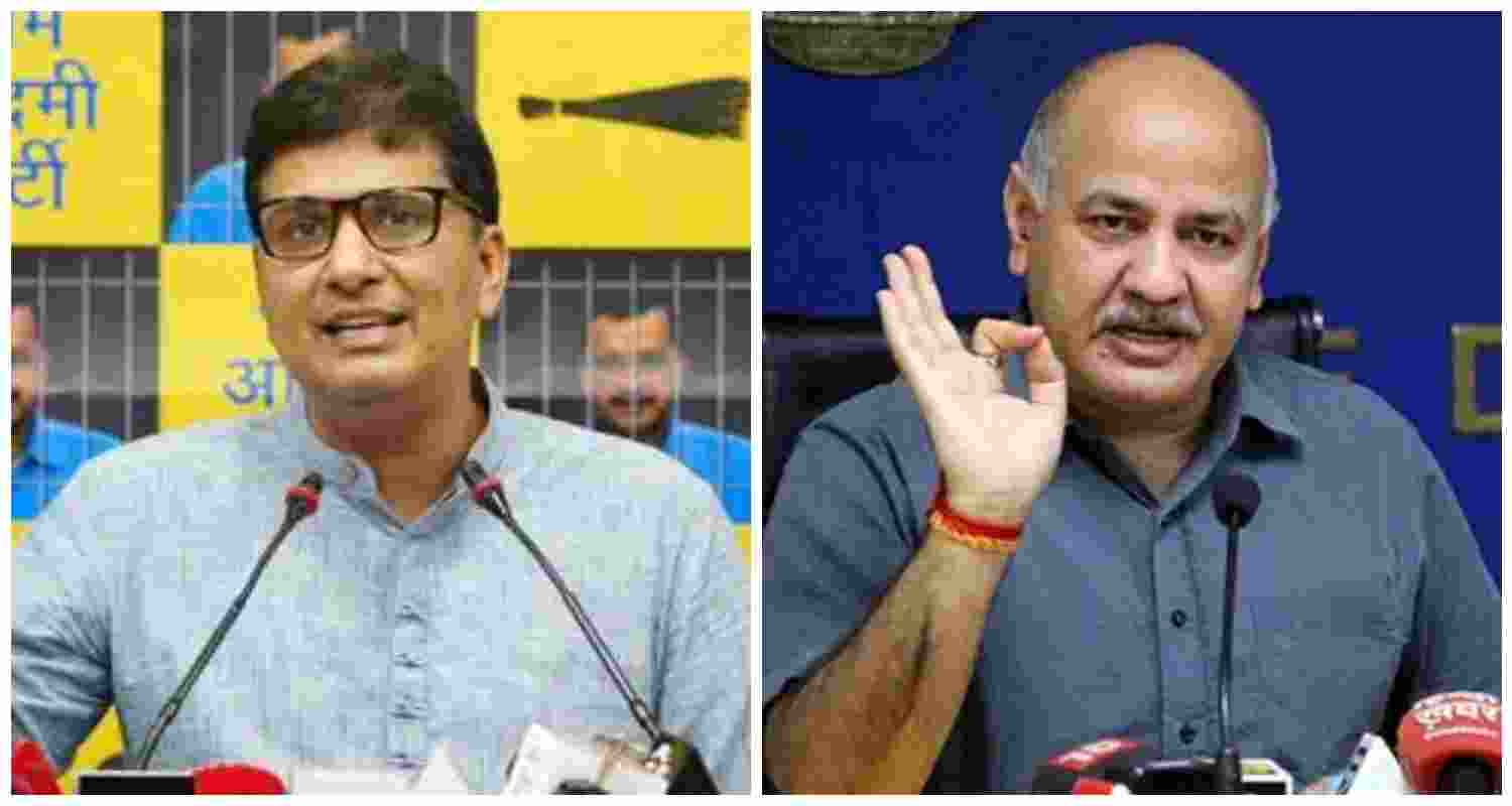Saurabh Bharadwaj and Manish Sisodia. File photo.