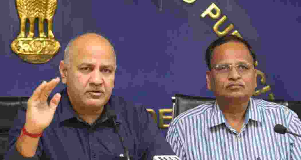 AAP ministers, Manish Sisodia and Satyendar Jain. (File photo)