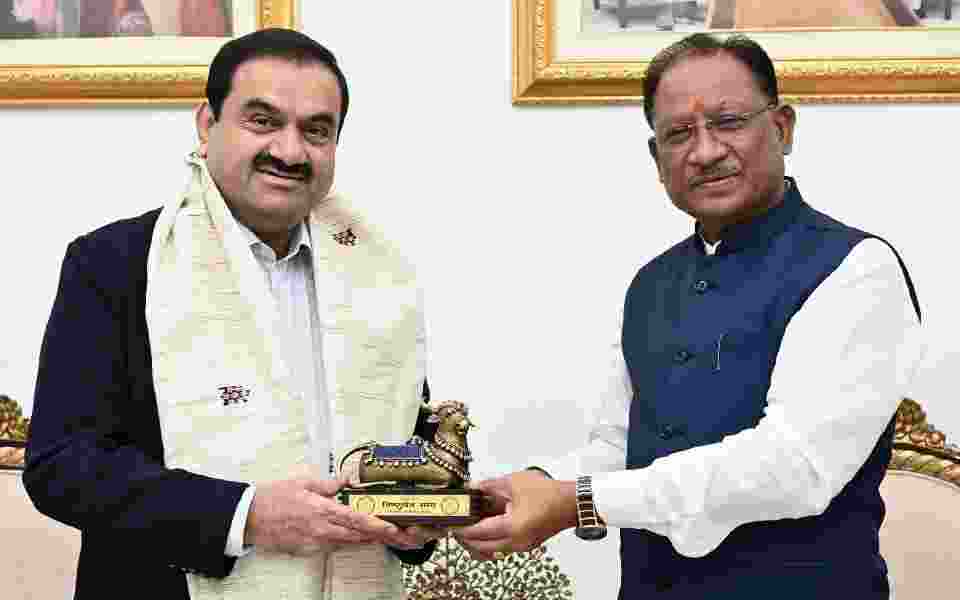 CM Sai, Adani discuss ₹65,000 cr projects in energy, cement