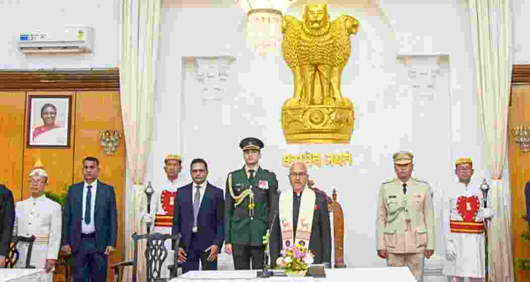 Ajay Kumar Bhalla, the newly sworn-in Governor of Manipur, after taking the oath of office at Raj Bhavan, Imphal, on January 3, 2024, marking the beginning of his tenure