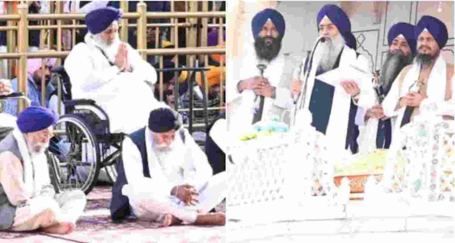 The punishment came nearly three months after Sukhbir Badal was declared 'tankhaiya' (guilty of religious misconduct) by the Akal Takht.