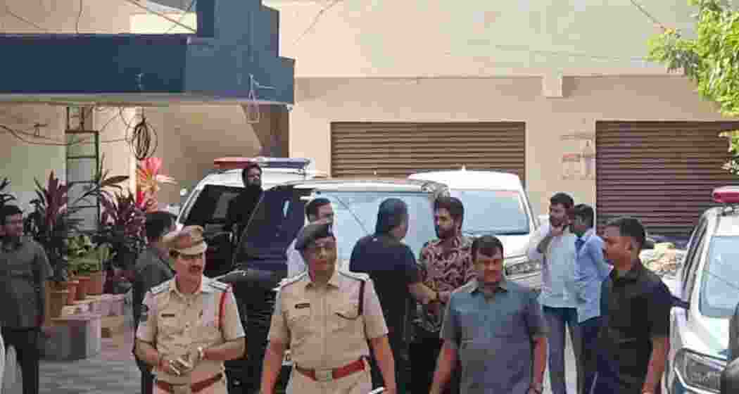 Allu Arjun arriving at the Chikkadpally Police Station to fulfil his bail conditions in the Pushpa 2 stampede case on January 5, 2025.
