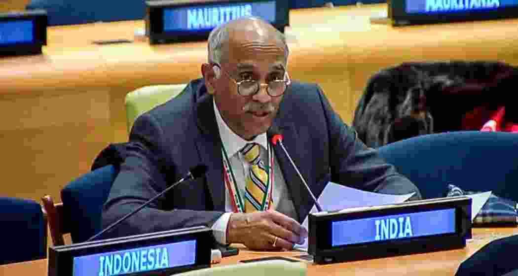 Ambassador Parvathaneni Harish speaks at the UN Security Council. (File photo)