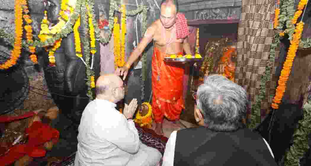 Amit Shah prays at Maa Danteshwari temple in Chhattisgarh Amit Shah prays at Maa Danteshwari temple in Chhattisgarh