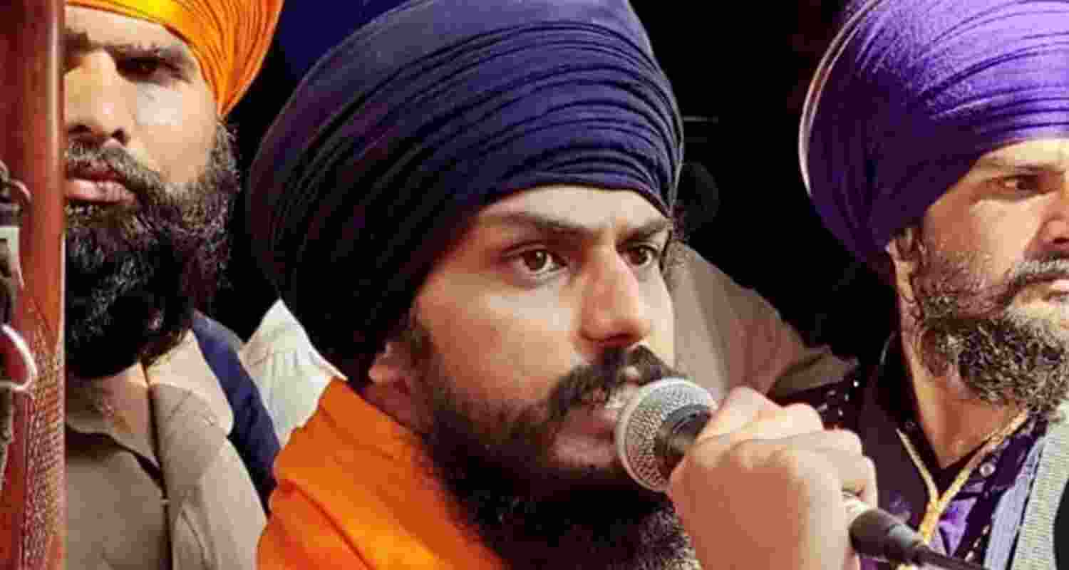 Jailed Khadoor Sahib MP Amritpal Singh.