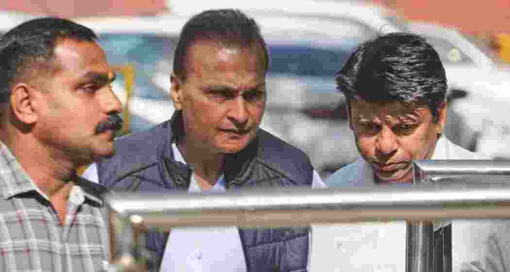 Reliance Group chairman Anil Ambani appeared before the Enforcement Directorate in New Delhi on February 26, 2026. (Image: AP)