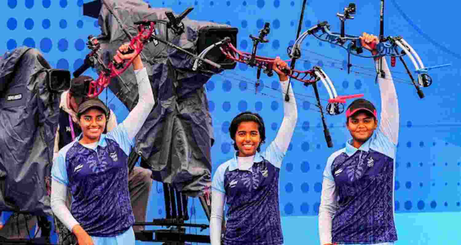 (From left) Parneet Kaur, Aditi Swami, and Jyothi Surekha Vennam.