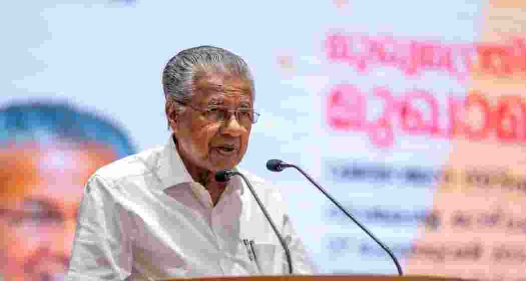Kerala Chief Minister Pinarayi Vijayan addressing a gathering. (PTI)