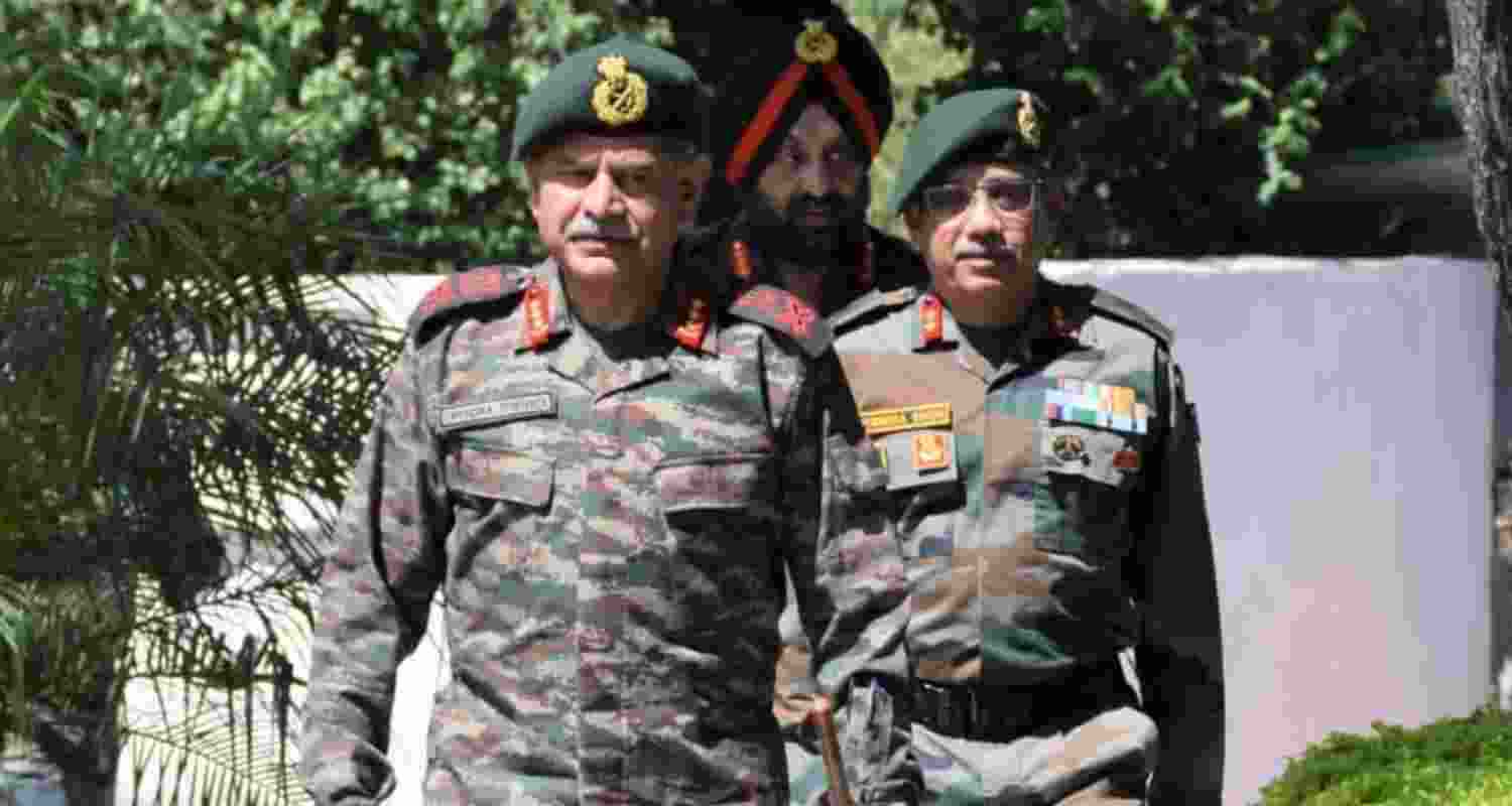 Army Chief Gen Upendra Dwivedi reviewed counterinsurgency operations and security preparedness during a visit to forward areas in Jammu. Army Chief Gen Upendra Dwivedi reviewed counterinsurgency operations and security preparedness during a visit to forward areas in Jammu.
