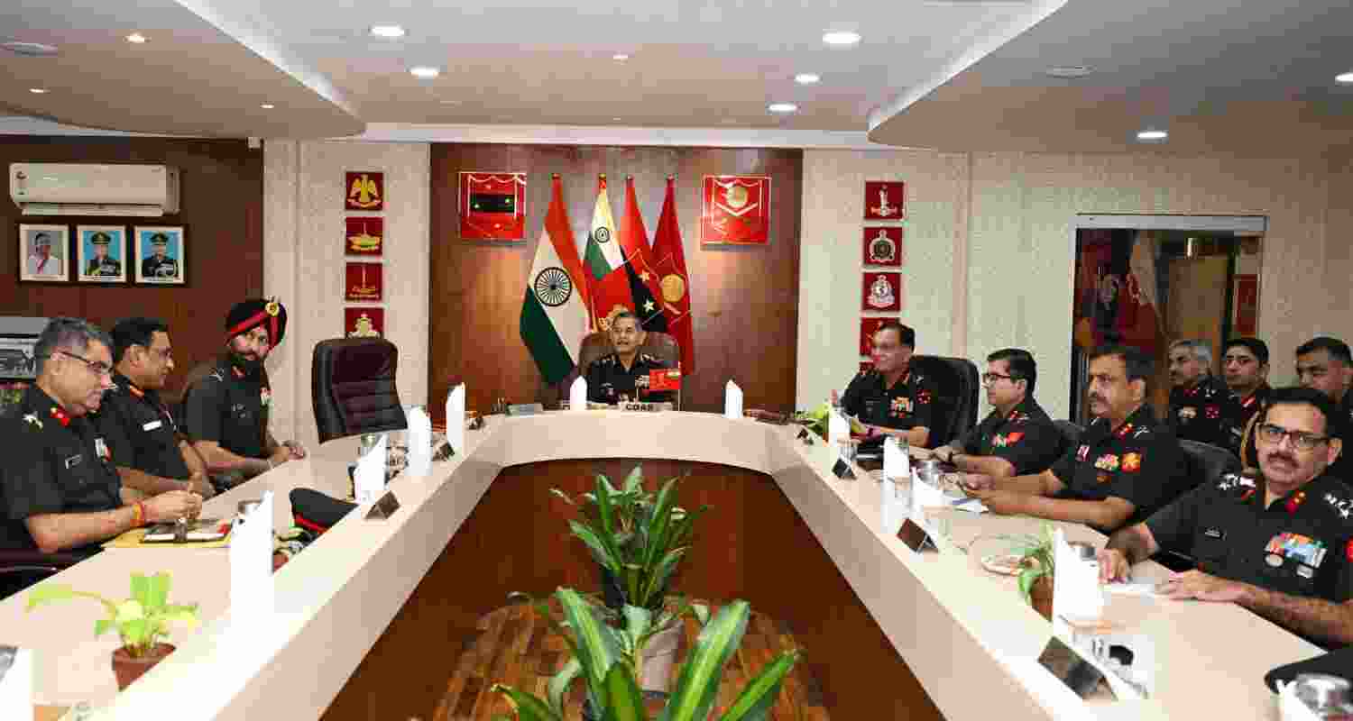 General Upendra Dwivedi reviews logistics, training and readiness at Maharashtra, Gujarat & Goa Area HQ in Mumbai; four personnel receive on-the-spot Army Chief commendations.