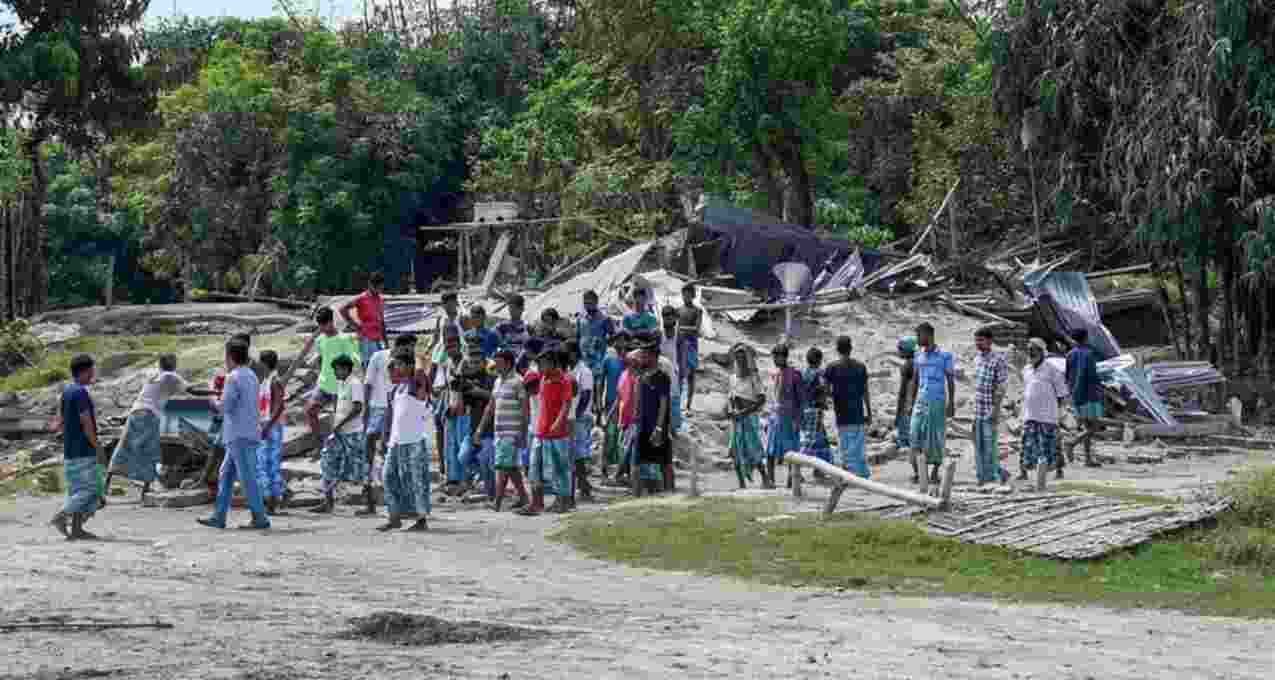 The families, comprising around 10,000 people, had settled on government land in Silbhanga village in Jagiroad.