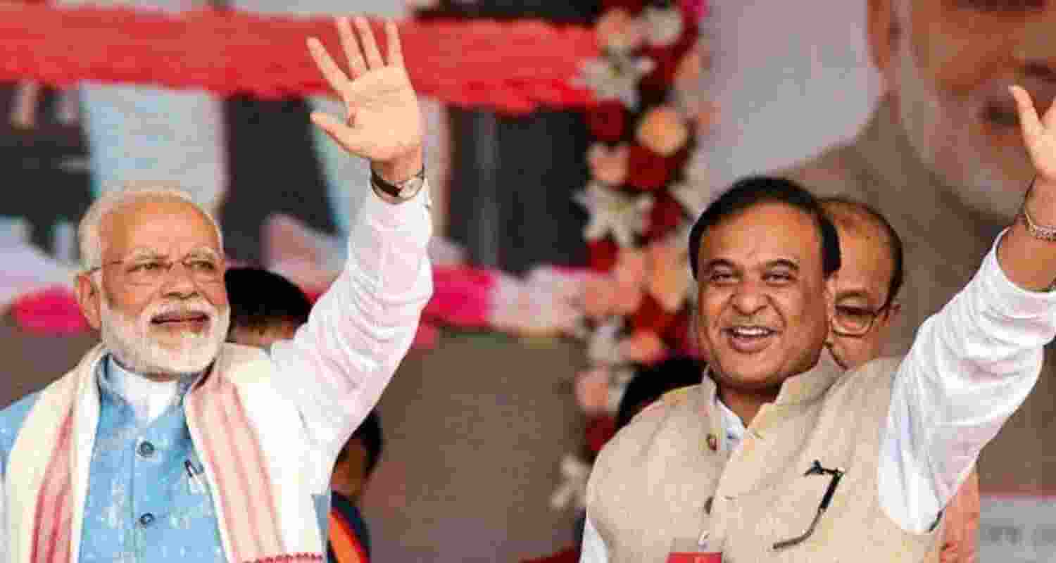 PM Modi with Chief Minister Himanta Biswa Sarma