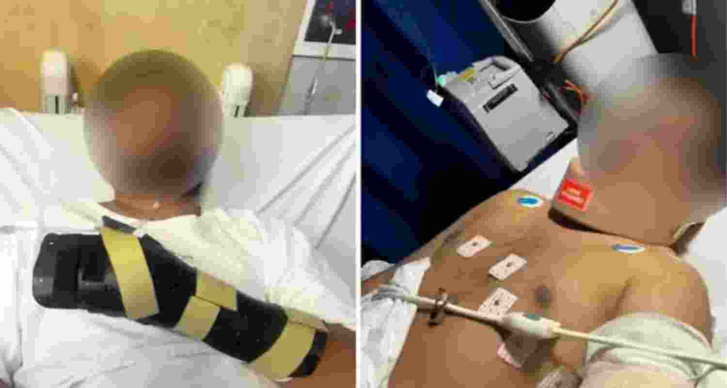 According to the victim, his instant reaction was to bring his arm up as a defense.