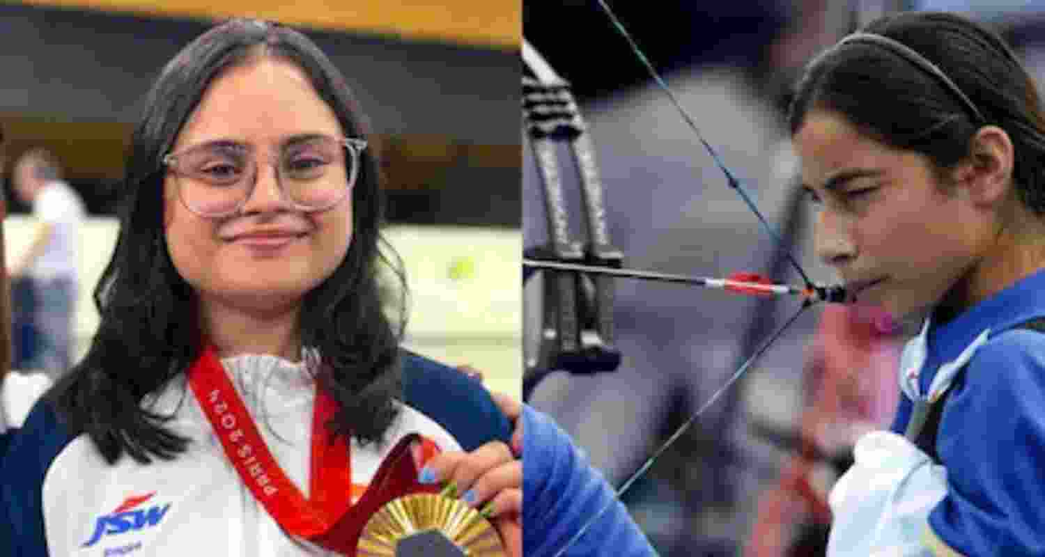 Shooter Avani Lekhara and (right) archer Sheetal Devi.