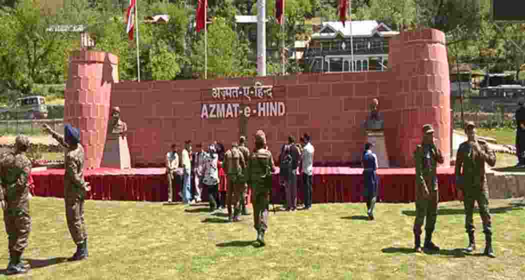 The Azmat-e-Hind memorial in Teetwal, Kupwara.