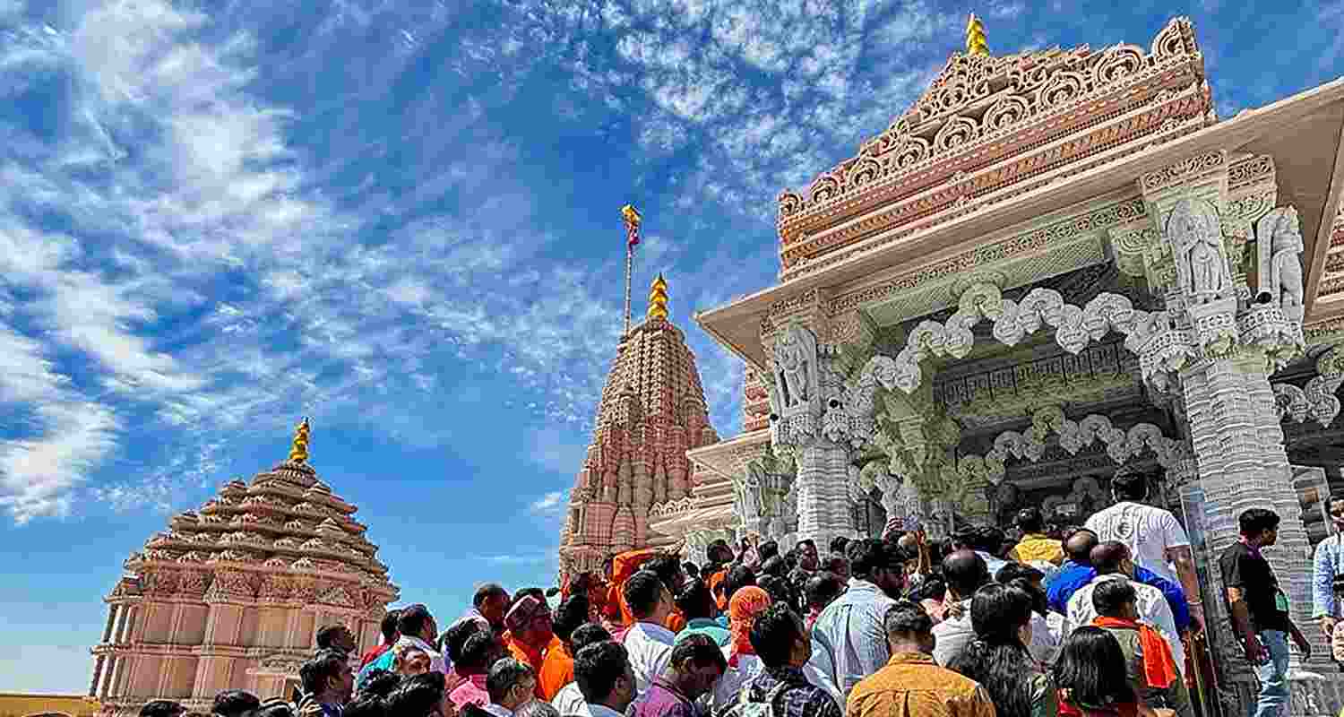 BAPS Hindu temple after it was thrown open for the public, in Abu Dhab