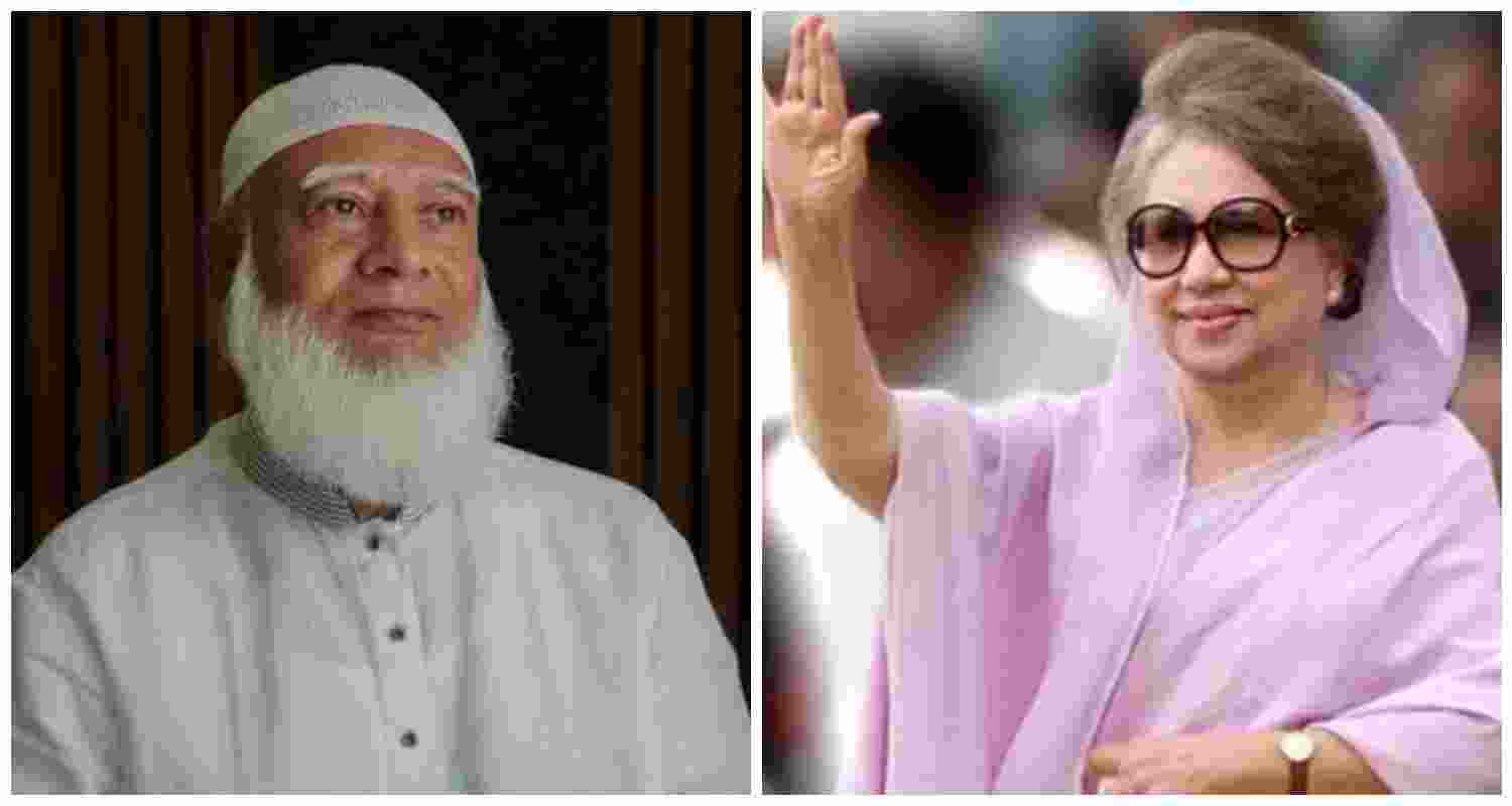 Jamaat chief Shafiqur Rahman and former Bangladesh PM Khaleda Zia.