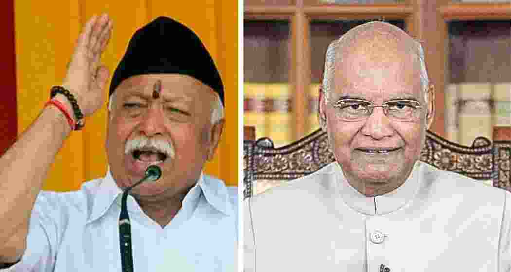 File photos Mohan Bhagwat, Sarsanghchalak, RSS, and Ramnath Kovind, Former President of India. File photos Mohan Bhagwat, Sarsanghchalak, RSS, and Ramnath Kovind, Former President of India.