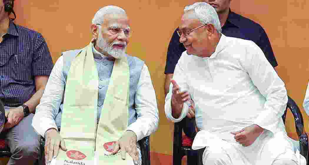 Prime Minister Narendra Modi with Bihar Chief Minister Nitish Kumar.