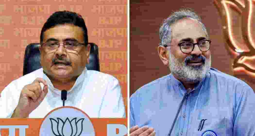BJP's Suvendu Adhikari has been fielded from Nandigram and Bhowanipore in West Bengal while Rajeev Chandrasekhar from Nemom in Kerala.