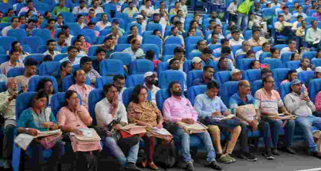 CEO West Bengal, along with Addl CEOs, Dy CEO and DEO South 24 Parganas, attends divisional-level BLO training at Nazrul Mancha, Kolkata.