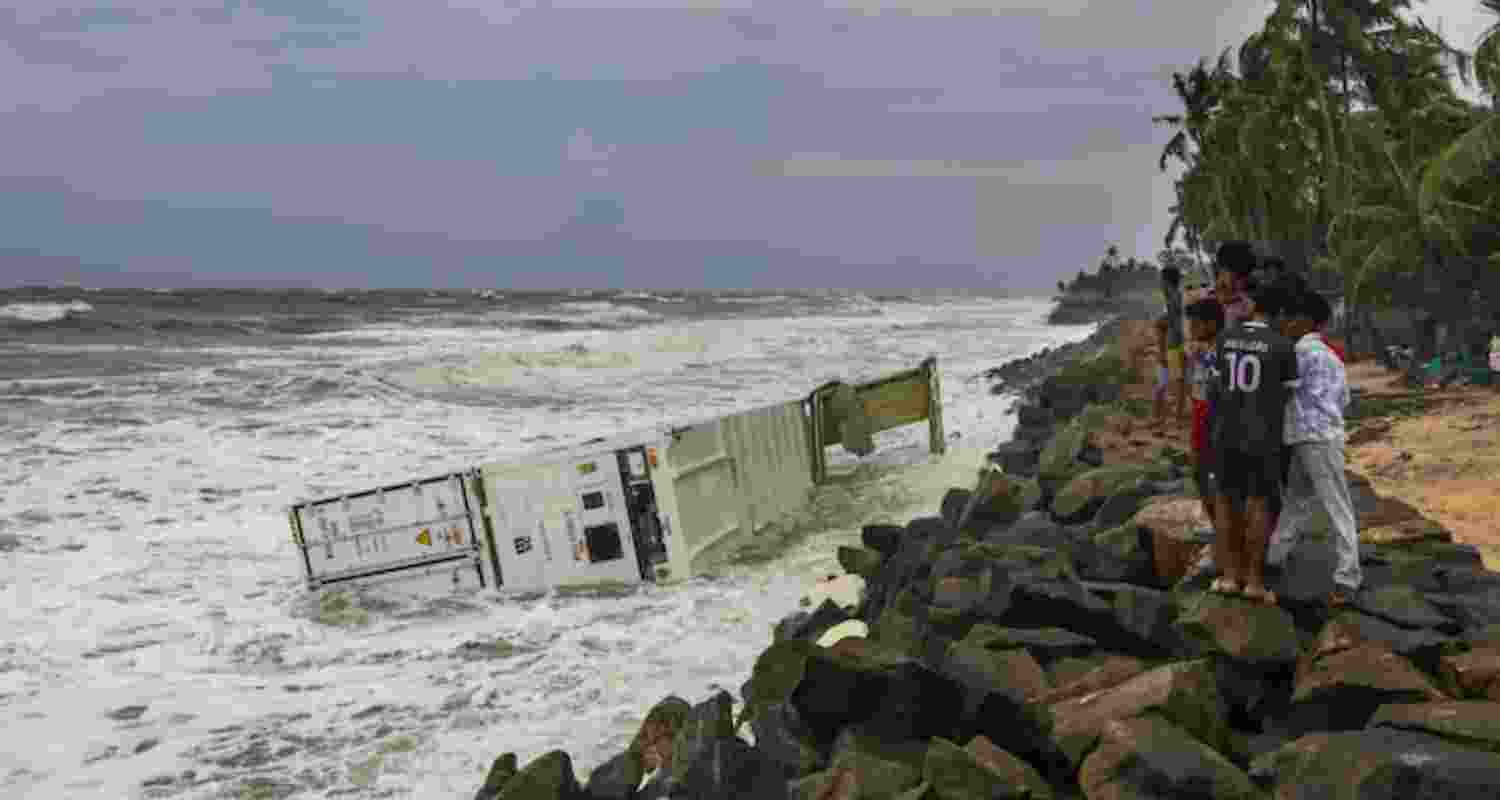 Containers from Liberian cargo ship wash ashore near Kollam