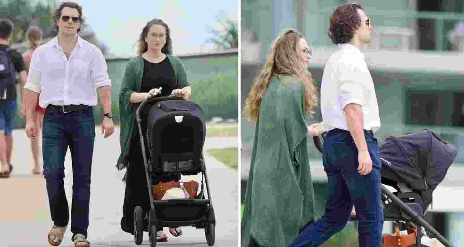 Henry Cavill and girlfriend Natalie Viscuso spotted in Australia with a baby carriage. Image: X