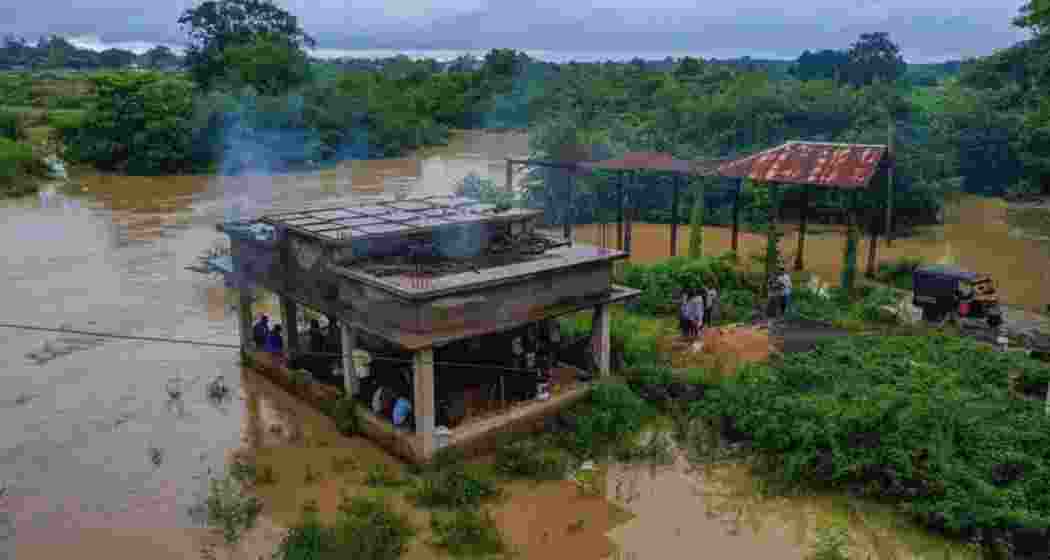 A village in Chhattisgarh’s Bastar district lies submerged after the recent flash floods. A village in Chhattisgarh’s Bastar district lies submerged after the recent flash floods.