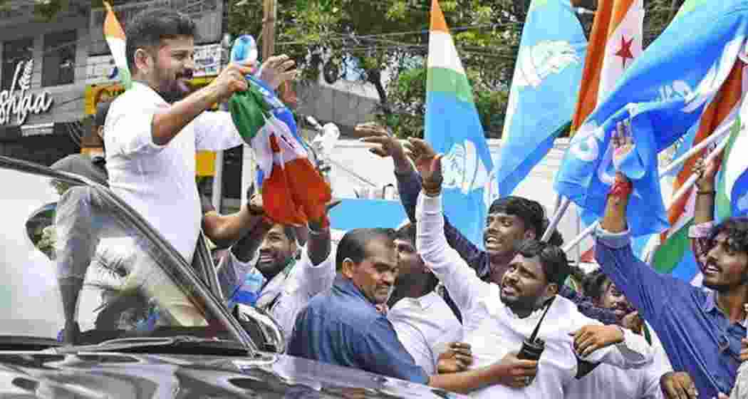 Chief Minister A. Revanth Reddy during an election campaign.